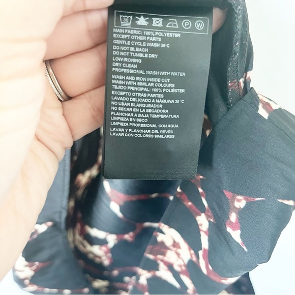 BA&SH Megan Mini Shirt Dress in Black Multicolor - Picture 8 of 11